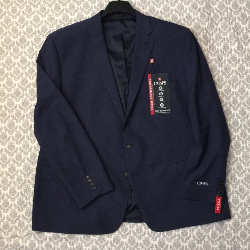 Chaps men’s suit jacket navy 52 Reg NWT